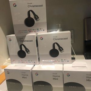 1 google  chromecast 1 google home mini bundle